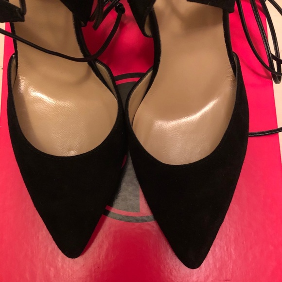 Black Lace-up Stiletto Heels - Picture 2 of 7